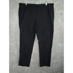 Perry Ellis Mens Black Slim Fit Dress Pants 38x32 Flat Front New With Tags